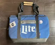 Miller Lite Time XL Insulated Tote Bag New 22"x15” Holds 30 Cans + Ice Leakproof