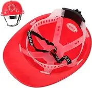 [TEHAUX] Hard Hat with Solar Fan Breathable Construction Helmet for Outdoor Work Protection Cooling Airflow for Construction Sites Summer Activities and Safety Compliance