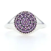 New Pandora Large Pave Purple CZ Ring - Sterling 54 (US 7) 190888CFP Retired