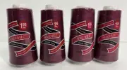 Serge Well Lot 4 Burgundy 32285 - 3000 Yds Polyester Serger Overlock Thread