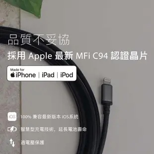 Moshi USB-C to Lightning 充電傳輸線（3m）iPhone PD快充 需搭配 USB-C充電器