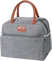 Insulated Lunch Bag for Women & Men, Lunch Box with High Capacity, Leakproof Cooler Food Containers, Reusable Lunch Tote for Work, Travel, Outdoor