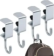 Yuiturt Pack of 2 Bag Holders for Table, Adjustable Handbag Hooks, Handbag Holder, Table Hooks, Desk Bag Holder for School Desks, Office Tables and Bedroom Tables