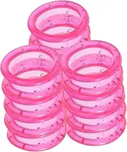 GANAZONO 12pcs Soft Silicone Finger Rings for Dog Grooming Shears Comfortable and Nonslip Scissors Inserts Ergonomic Design for Pet Grooming and Hairdressing Bright Colors for Easy
