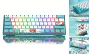 60% Percent Keyboard, WK61 Mechanical RGB Wired Gaming Keyboard, Hot