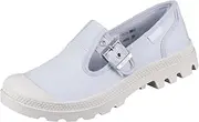 [Palladium] Unisex Pampa M Washed Mary Jane Flat, Blue Art, 4.5 US