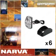 6 x Narva 9-33V LED Side Marker Lamps Red Amber Black Base 0.5m Cable 91602