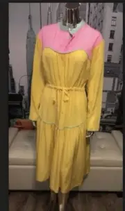 Moschino Couture Jeremy Scott Silk Colorblock Flare Dress Sz US 10 Italy $6700