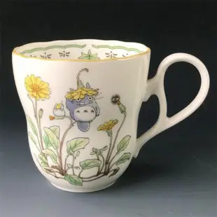 現貨！日本 宮崎駿 Noritake Totoro 龍貓 划葉船 黃花帽 骨瓷 馬克杯 瓷杯 水杯 咖啡杯 杯子