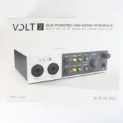 Volt 2 2-in/2-out USB Audio Interface Built-In Analog Tone Shaping Mac PC iPhone