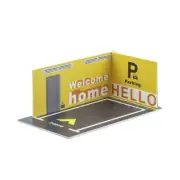 Car Garage Diorama Model Building Parking Lot Display case for 1:24 Diecast Car