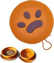 Travel Dog Bowls, 2-Pack Silicone Colla-psible Dog Bowls, Foldable Pet Feeder, Portable, Expandable, 19.2x15.5x4.5cm, for Camping, Hiking