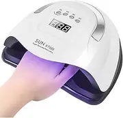 UV Nail Lamp, 180W LED Nail Dryer, 57-Bead, 4 Timer Settings, Infrared Sensor, Fast UV Light for Nails Gel Polish, LED Gel Nail Dryer for Fingernail and Toenail Home Salon Use