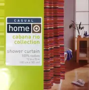 CASUAL HOME CABANA RIO COLLECTION Striped Festive Shower Curtain Target Cotton