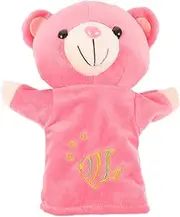 BRIGHTFUFU Plush Cartoon Bear Hand Puppet Adorable Animal Puppet for Interactive Role Play for Storytelling and Parent Bonding Realistic Design Material