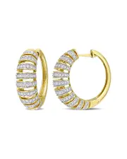 Rina Limor 14K 1.00 ct. tw. Diamond Multi-Row Hoops