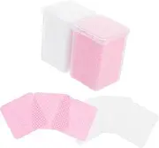 minkissy 400pcs Eyelash Cloth Dip Remover for Nails Nail Polish Remover Wipes Lash Extension Glue Wipes Nail Polish Wipes Lash Glue Remover Lash Extensions Supplies Non-woven Fabric