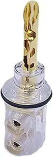 Banana Plugs for Speakers - Banana Connector Wire Connector - Clear Banana Plug Connectors, Banana Jack Speaker Connectors, Speaker Wire Plugs