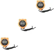 3pcs Stopwatch Timer Wrist Stopwatch Watch Digital Boxing Timer Timers Alarm Clock Sport Stopwatch Off Power Calculator Watch Neck Timer Digital Timer Outdoor Abs Orange