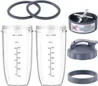 7 Pieces nutribullet Blender Cups & Blade Replacement Set 32oz Huge Cup with ...