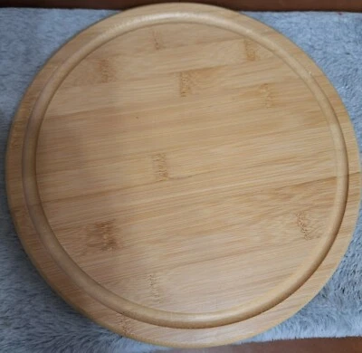 11.5" Bamboo Round Tray / cutting board / serving tray NEW