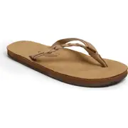 Rainbow® Rainbow 'Flirty' Braided Leather Flip Flop in Sierra Brown at Nordstrom, Size Small