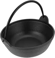 SHOWERORO Cauldron Cookware Cast for Camping Portable Outdoor Saucepan Double Handles Cookware