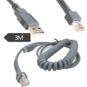 CBA-U12-C09ZAR 9FT Coiled USB Cable for Motorola Symbol DS6707 DS6878 DS9808