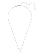 Swarovski Stilla Octagon Crystal Pendant Necklace in Rhodium Plated, 15.75-17.75