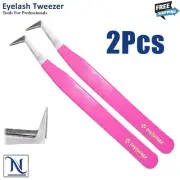 Professional L-Type Tweezers for Jewelry Crafters and Eyelash Extension Artists