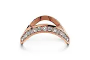 Contortion Ring Embellished With SWAROVSKI Crystals Rose Gold