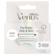 Gillette Venus for Pubic Hair & Skin Women's Razor Blades X 3