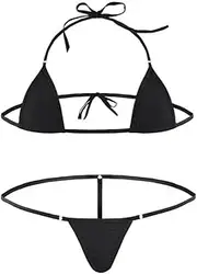 [Generic] Thong Bikini Strap Micro Thongs Bikinis Swimsuit for Women Sexy Bathing Suit