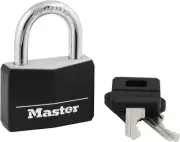 Master Lock Covered Aluminum Lock, Locker Lock with Key, Key Lock for Gym Loc...