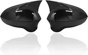 OX Carbon Fiber Look Rear View Mirror Cap Compatible With Seat Leon MK2 1P 2009-2012 Ibiza MK4 6J Exeo 3R Side Wing Mirror Cover Case Shell(ABS Black)