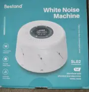 White Noise Sound Machine with LED and Sleep Timer for Privacy/Travel/Baby sleep
