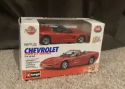 Burago Metal Model Kit 1:43 Scale Chevrolet Corvette Built Stickers In Box