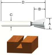 Vermont American 9/16 in. Carbide Tipped Dovetail Router Bit