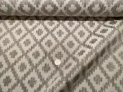 1YD SCALAMANDRE 27098-001 Malay Ikat Weave Flax Jacquard Fabric ITALY $200R BTY
