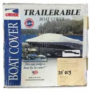 Trailerable Boat Cover 20'6" Carver 77120P V-Hull Runabout 102" beam