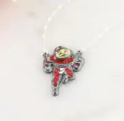 OSU Ohio State University Buckeyes NECKLACE Brutus Mascot Jewelry NWT Enamel
