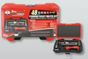 Proferred 1/4" Drive Standard SAE-MT - 6 Point Socket Master Set 48 Piece