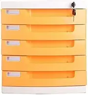 VUCICA Desktop File Cabinet, 5-Layer Drawer Storage Organization, with Lock/Blank Label，Suitable for Office Supplies (Color : A1)
