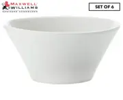 Set of 6 Maxwell & Williams 8Cm White Basics Conical Dip Bowl - White