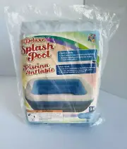 Deluxe 3 Ring 51 Inch Inflatable Rectangular Splash Pool Blue- New sealed