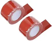 2 Rolls Waterproof Tape Plumbers Tape Transparent Tape Clear Duct Tape Heavy Duty Adhesive Carpet Tape Out Tape Water Hose Repair Tape Ductwork Silicone Rubber Red