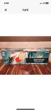 7UP Tropical Zero Sugar Soda 12 Pack of 12oz Cans Brand New