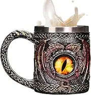 Beer Stein Mug - Medieval Beer Tankard - Dungeons Dragon's Eye Beer Tankard,Norse & Celtic Men Mugs for Men Dragon Lovers Collector