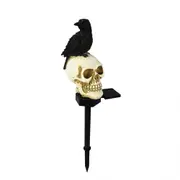 Halloween Outdoor Light Skeleton Ghost Horror Solar LED Light Outdoor Party Decoration Balcony Lamp Garden Decoration(2 Pack)