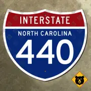 North Carolina interstate 440 route marker road sign 1961 Raleigh Beltline 28x24